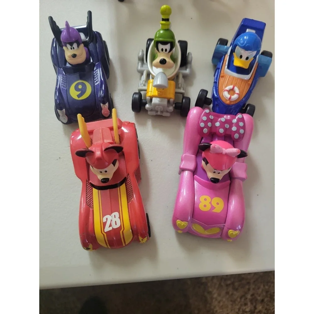 Disney Mickey Mouse Roadster Racers Hot Rod Lot 5pc Diecast Race Cars Mattel